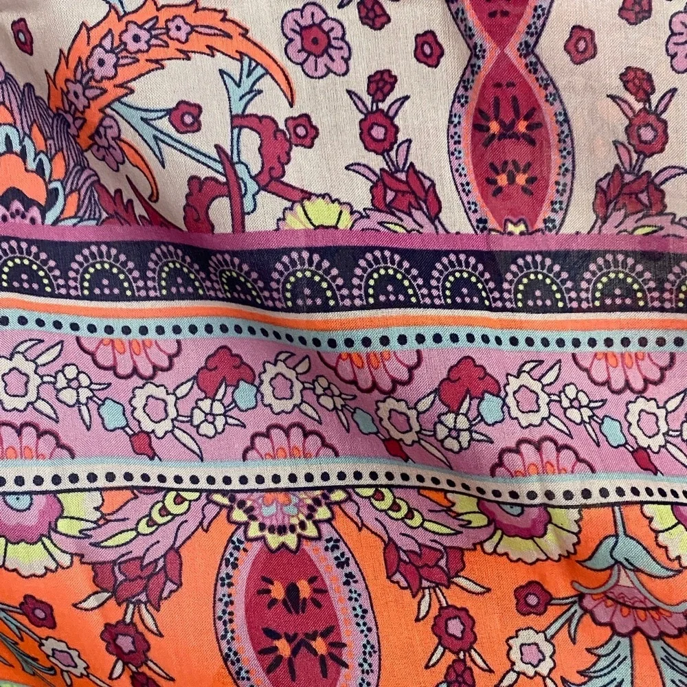 Aldo Colorful Bohemian Scarf with Tassels